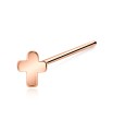 Plus Shaped Silver Straight Nose Stud NSKA-06